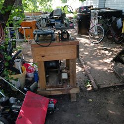 An Old Jigsaw Table Saw Powered By Belt Power Craft