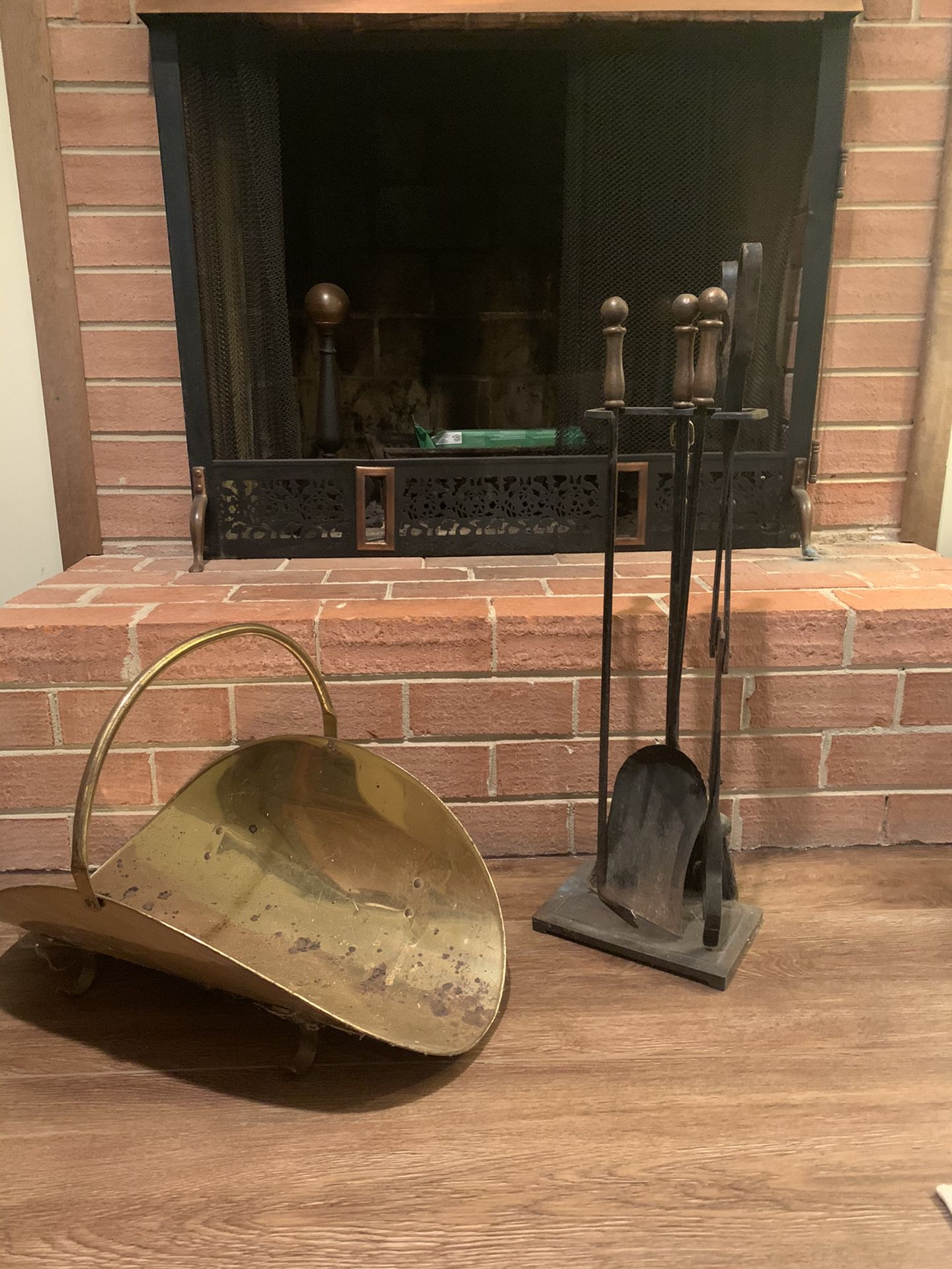 Fireplace Tools and Wood Holder