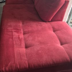 Red Microfiber Couch