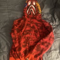 Red WGM Bape Hoodie 