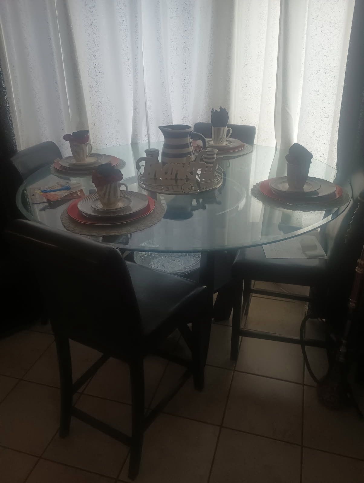 Glass Table Set