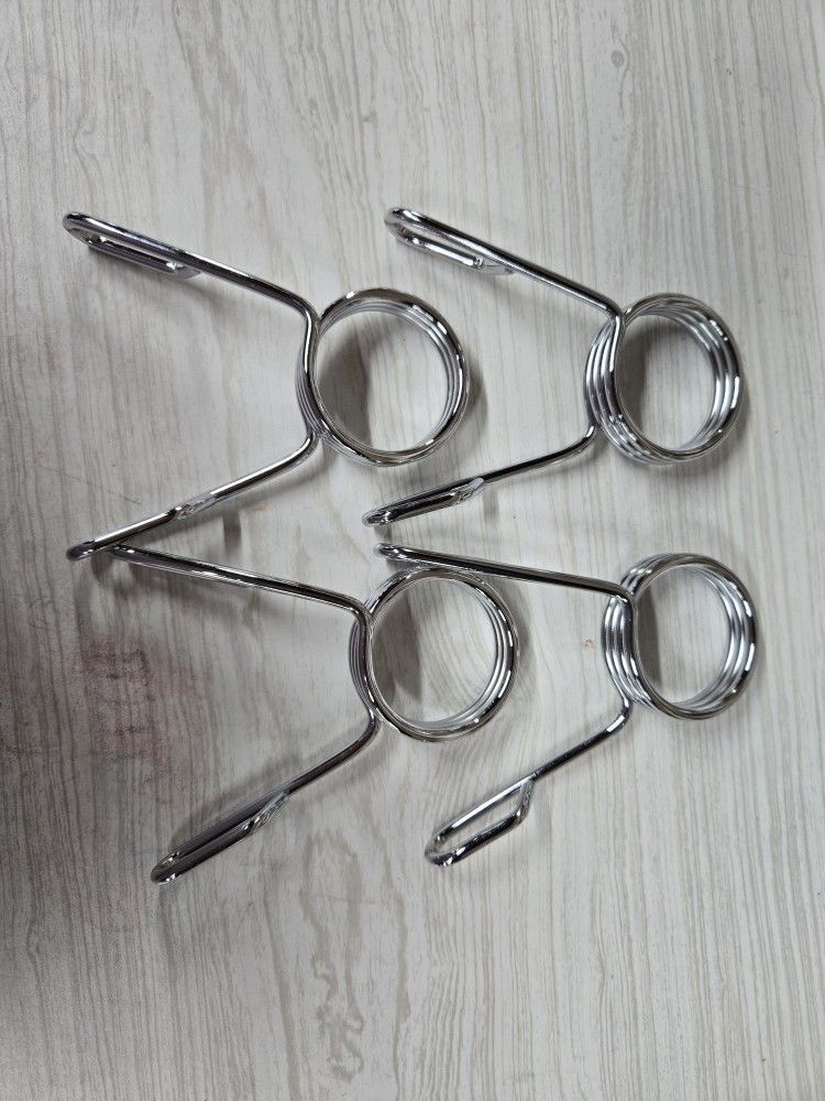 4 Pieces 2 Inch Dumbbell Spring Collars Barbell Clamps Locking Collars Clips Olympic Non - Slip Barbell Clamps for Weightlifting Exercise Fitness Stre