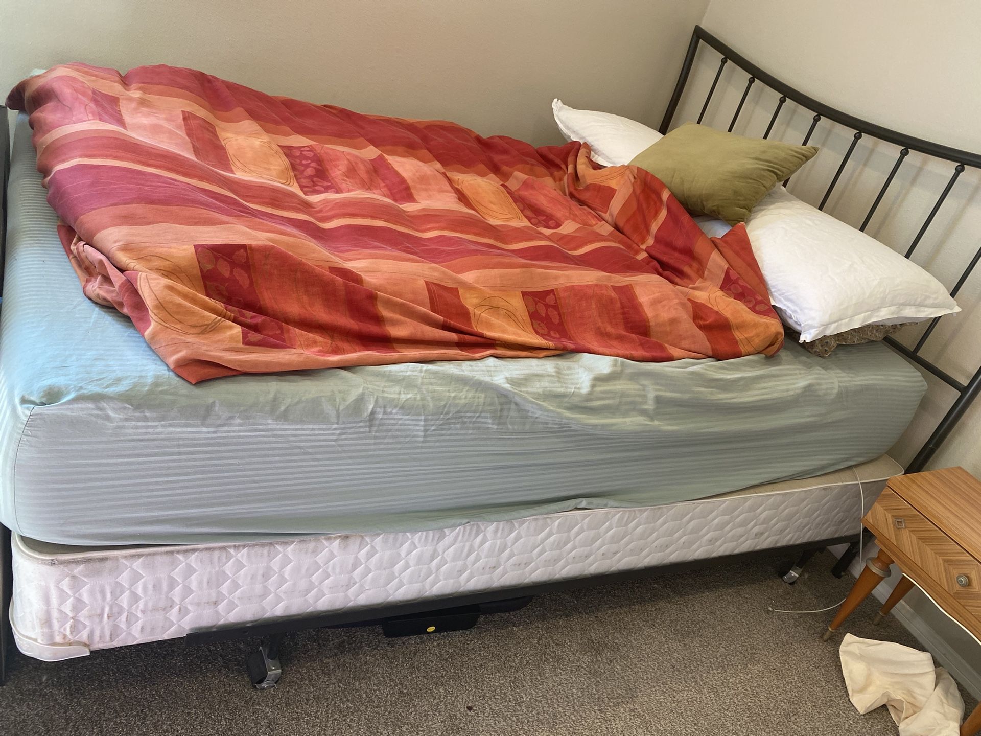 Bed Frame And Box Spring (mattress Not Included)
