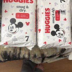 2 Packs Of Diapers Size 7