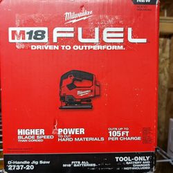 Milwaukee Fuel M18 Jigsaw Tool Only Pick Up Walnut Creek Pinole 