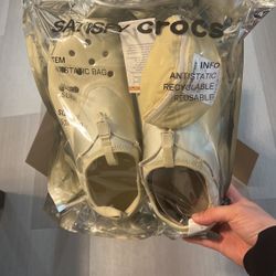Satisfy X Crocs Bone Colorway US 10