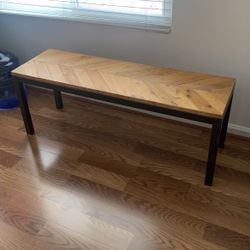 West Elm Chevron Box Frame Bench 