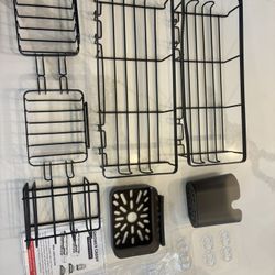 Pick Up From Mount Juliet 37122..New 7pc Rustproof Black Metal Multi Purpose Adhesive Caddy Set