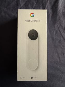 GOOGLE Nest Doorbell (Battery) - Smart Wi-Fi Video Doorbell Camera -White Snow