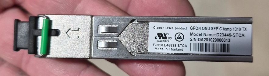 Nokia GPON SFP Stick ONT Transceiver Model: D23446-STCA 3FE46899-STCA 1310nm TX