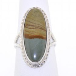 Ring Natural Agate 925sterling Silver With Platinum Plated For Durability 