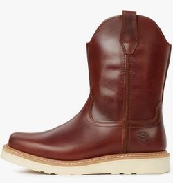 Mens SUREWAY Square Toe Leather Western Boots Size 11