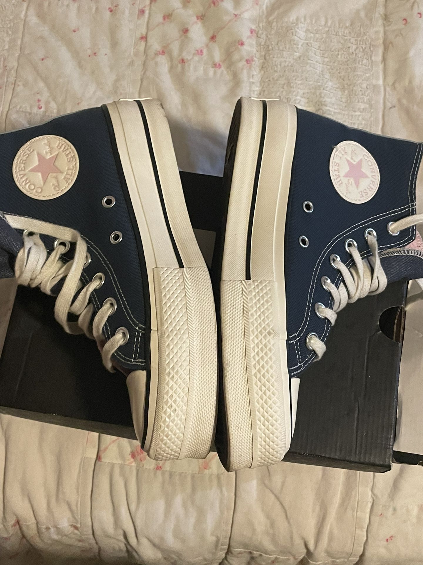 Converse High Tops Platform Denim Blue 