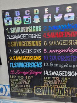 Vinyl sticker decals