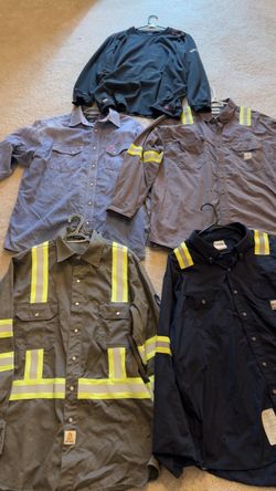 Mixed Lot of  FR Work Shirts – Ariat, Carhartt