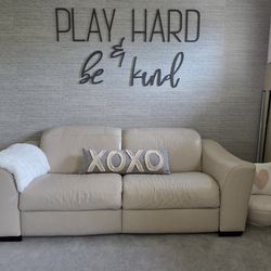 Elegant leather loveseat