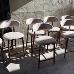 7 Counter Height Bar Stools – Modern Upholstered Kitchen Island Chairs