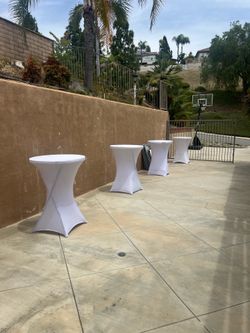 cocktail tables , chairs , canopy’s