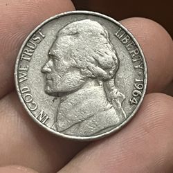 1964 D Nickel With Errors 