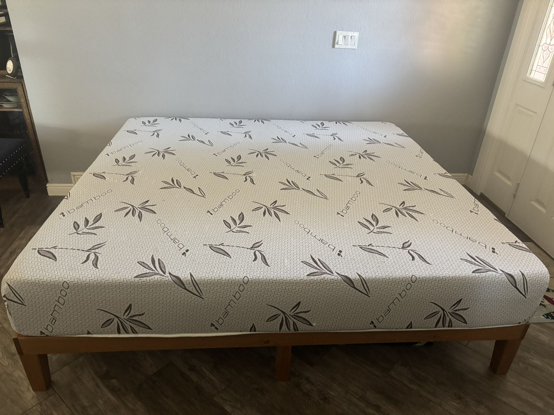 King Bed Frame with Mattress 