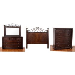 Need gone by 5/29/26 $150 OBO TAKES ALL 3 Dark cherry wood bedroom full set