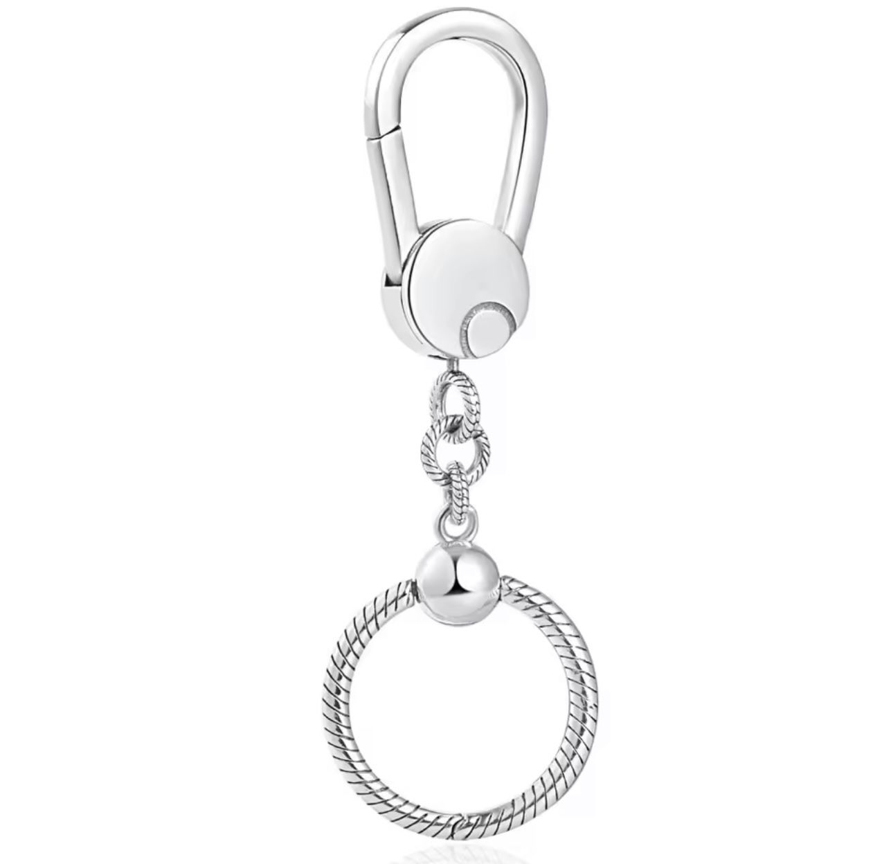 Sterling Silver Charm Keychain