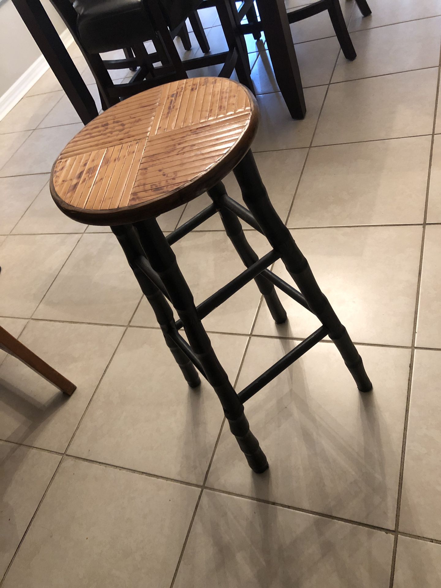 Wooden stool seat