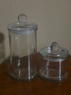 Clear Glass Apothecary Jars (Price Is For Both)