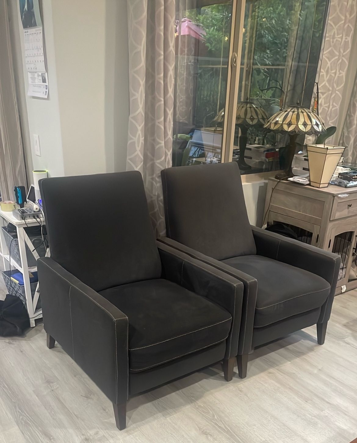 West Elm Recliners Set of 2