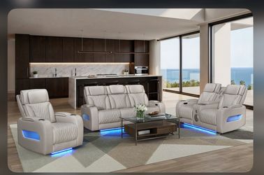 Brand New Elegant LED Sofa Loveseat Set W/ LED and speakers