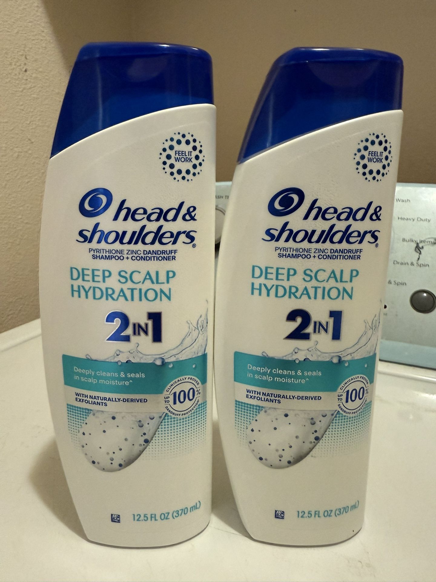 Head and Shoulders 2 in 1 Dandruff Shampoo and Conditioner, Deep Scalp Hydration, 12.5 fl oz