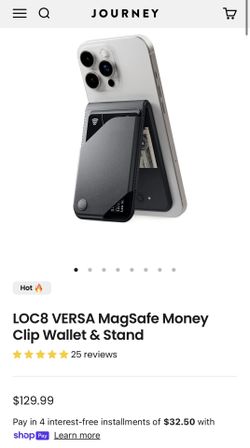 LOC8 VERSA MagSafe Money Clip Wallet & Stand With Apple Tracker