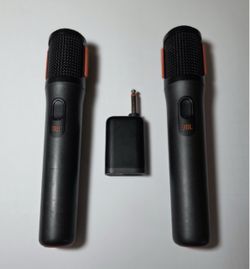 JBL Wireless Microphone Set | 2 JBL Mics + Dual-Channel Receiver Adapter, JBL Partybox Original