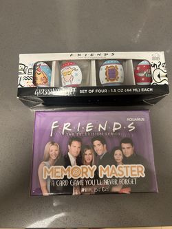 NEW Friends Memory Game & 4 Shot Glasses 