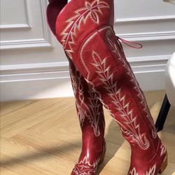 Red Boots Women 