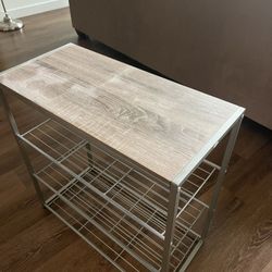4-Tier Shoe Rack & Storage Bench