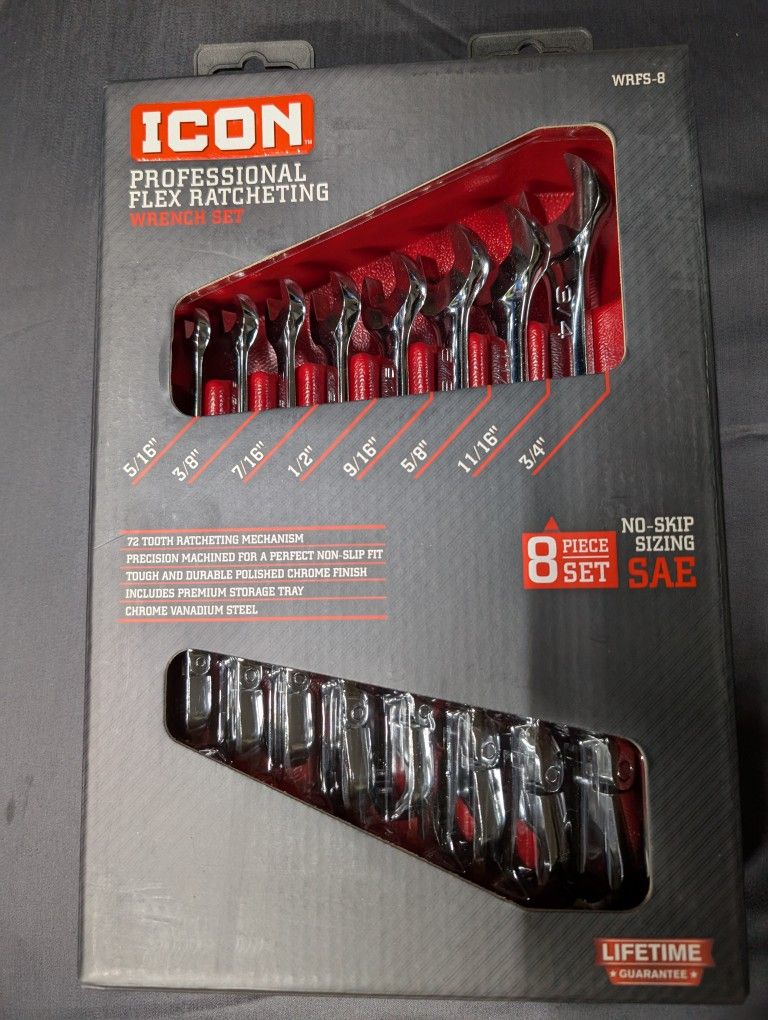 Icon Professional Reacting Flex Head Wrench Set