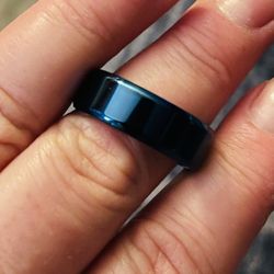 Men’s Blue Stainless Steel Ring 