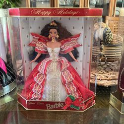 10 Th Anniversary Mattel Happy Holidays Barbie 1997