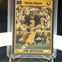 Joe Montana vintage collegiate collection fighting Irish Notre Dame football card