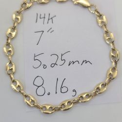 14k Gold 7" Gucci Bracelet
