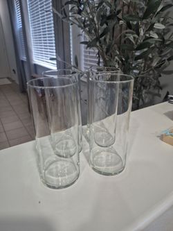(4) Tall Glass Cups