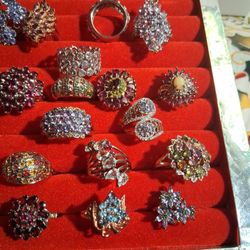  Solid  S925 Precious And Semi precious Gems Muti Size And Variety Style And Sizes To Choose.