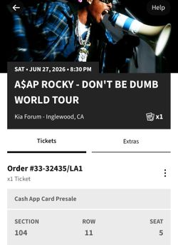 A$AP Rocky Ticket
