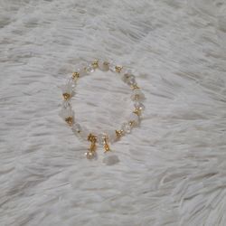 Glass Beaded Tulip Stretch Bracelet, NWOT 