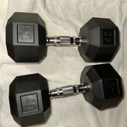 Two 40 lb Dumbbells, Gently Used
