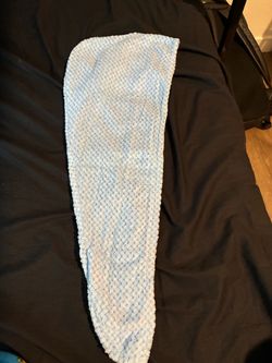 Light Blue Textured Knit Scarf