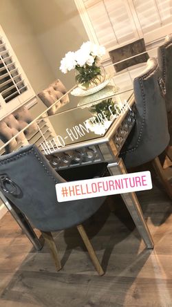 New Sophie Mirrored Dining Table