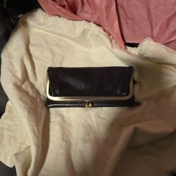 Hobo Leather Clutch W/magnetic Closure