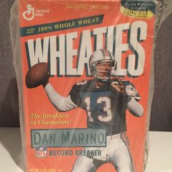 General Mills Wheaties Dan Marino Record Breaker Cereal Box *Sealed*